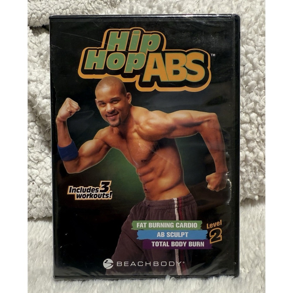 Beachbody Hip Hop ABS DVD Level 2 & 6 Day Slim Down Booklet Shaun T NEW